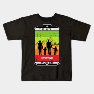 Hiking family full power Kids T-Shirt